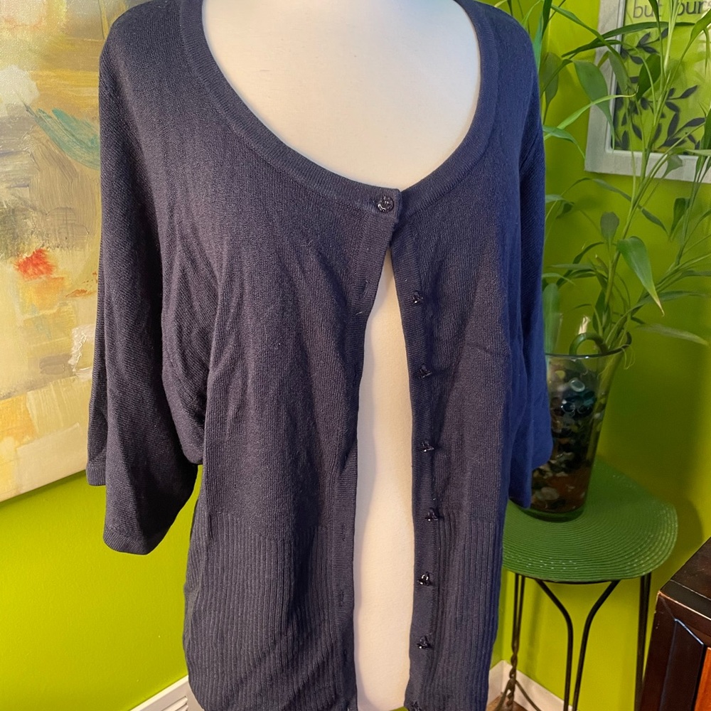 Super Soft Navy Cardigan Sweater